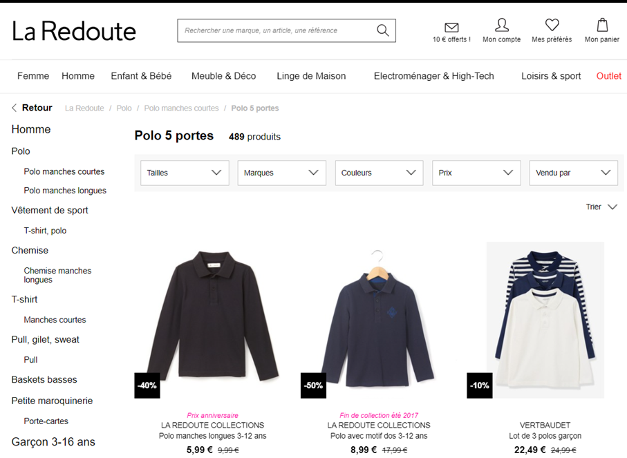 PIM : Attributs pour filtre produit